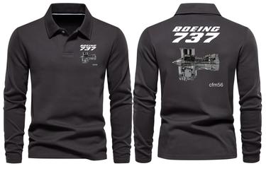 BOEING CFM 56 LONG SLEEVE POLO